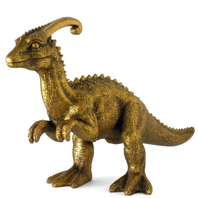 Realistic Resin Dinosaur Gold Custom Sculpture Figurines Decor Animal