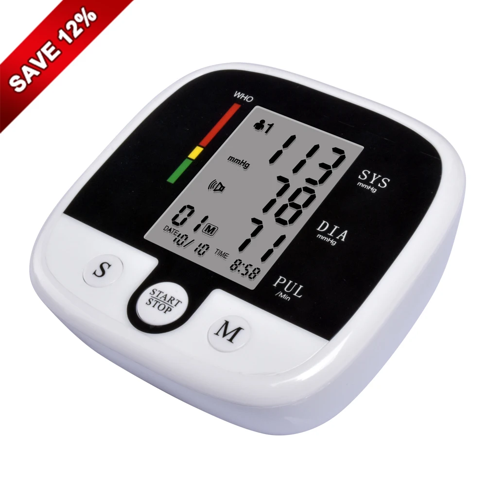 Automatic Electronic Medical Talking Upper Arm Blood Pressure Monitor Tensiometro Digital Sphygmomanometer Types of BP Monitor