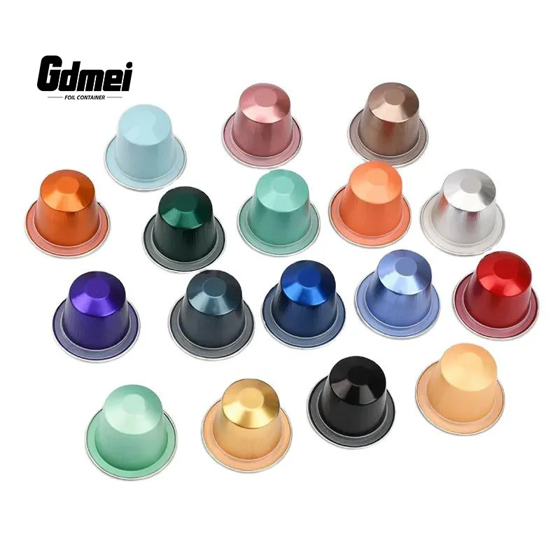 GDMEI Custom Various Colors Nespresso Empty Coffee Capsules Food Grade Coffee Machines Capsules and Pods