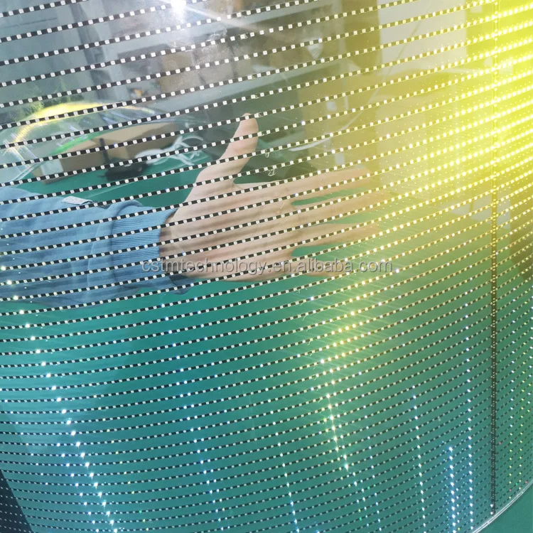 Arc LED Screen Exterior Advertising Glass Screen 3D Video Display Staircase LED al aire libre LED Glass Display Smart Glass