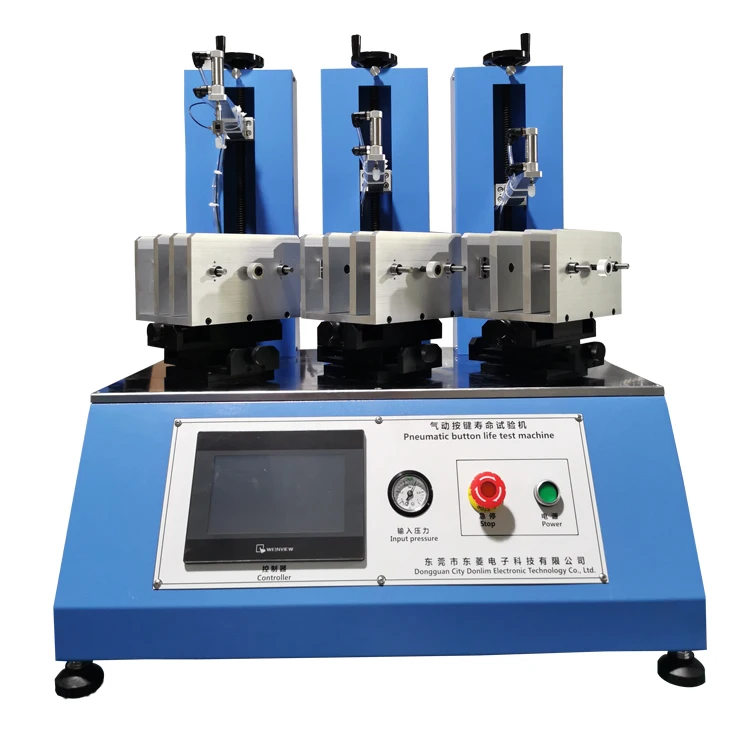 Three Station Press Force Key Durability Button Life Time Testing Machine
