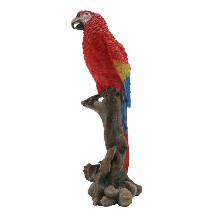 
Customized garden decor realistic polyresin bird parrot figurine, resin bird ornaments outdoor parrot statue% 