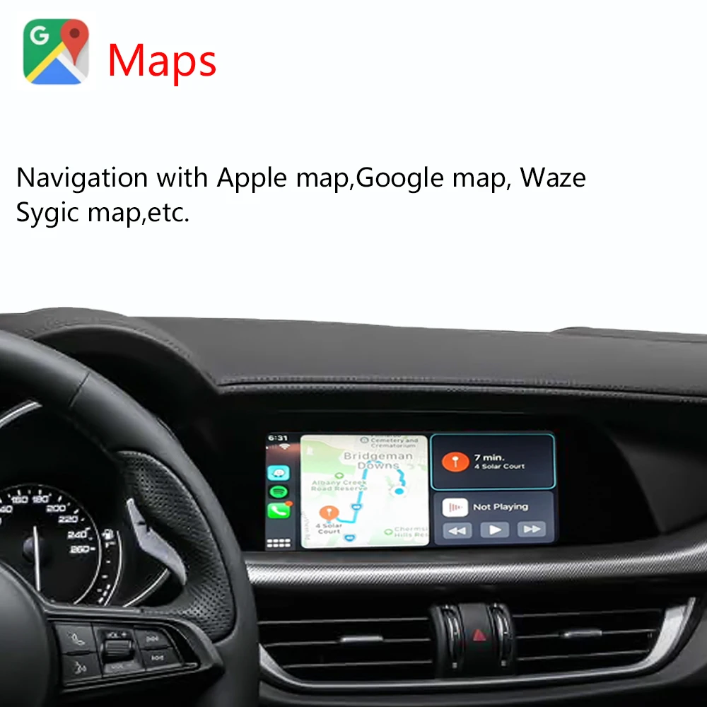 Беспроводной Apple CarPlay Android авто для Alfa Romeo Stelvio & Giulia/Giulietta Mirror Link AirPlay подключи и работай радио