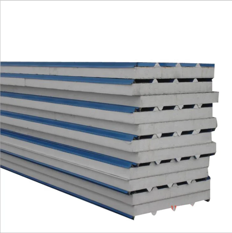 Prefab V house mineral wool/PUR polyurethane panels for wall and roof