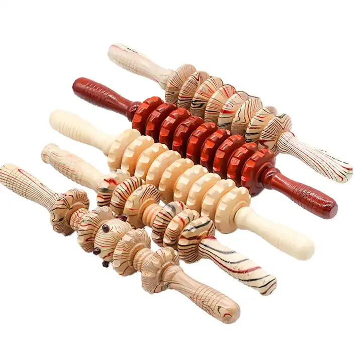 Popular Super Wooden Massage Roller Anti Cellulite Massage Therapy Tools Body Muscle Roller Massager