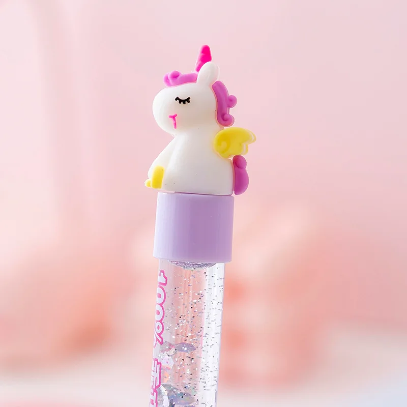 Kawaii Moon Star Unicorn Liquid Quicksand Glitter Gel Pen Neutral Pen Sequins Decorate Signature Pen