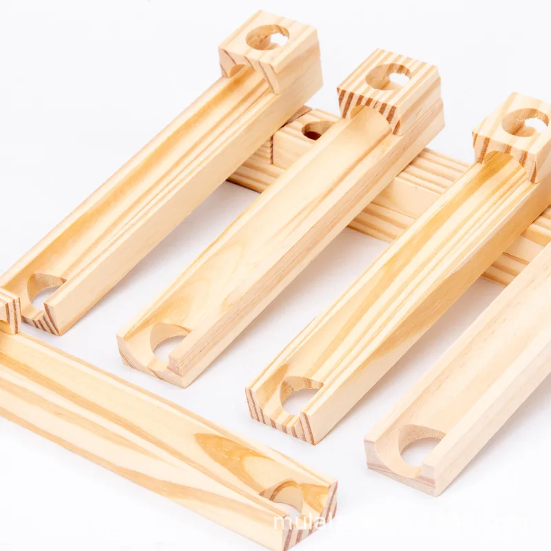 hot sale Montessori Educational Rail Toys Wooden Marble Race Maze Game Ball Track Stack Block Toy for kids