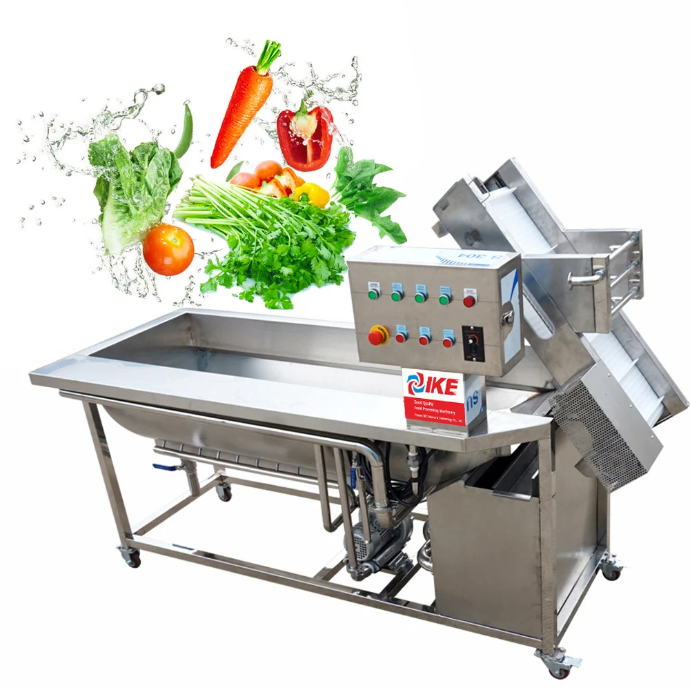 Vegetable Spray Washing Machine Eddy Current Chili Equipment Electric Bubbling Tomato