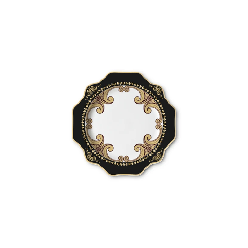 Classical Dinner Flat Plate Bone China Dinnerware Set  Dishes  Tableware