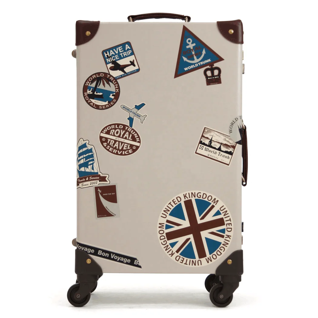 Custom Worldwide Suitcases World Map Travelling Luggage Strong and Durable Perfect Boarding Size for Unisex