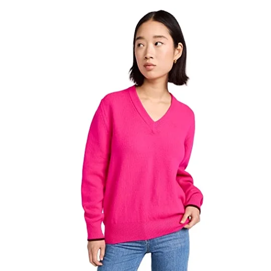 Unique Design Hot Sale Cashmere Sweater Manufacturer Neck Women Clothes Pullover Knitted Sweater Women Tops For Women
