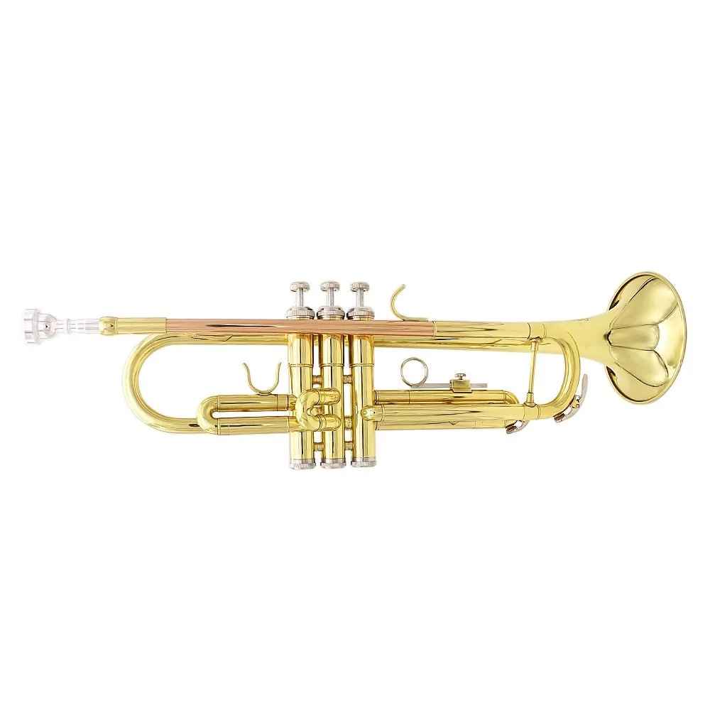 Hot Sale Lacquer gold Nickel silver alloy B Flat Trumpet Instrument for Student Band Performance Special Price on New Product