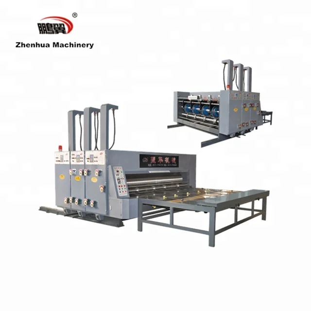 ZHENHUA-YSF-C Semi Automatic Slotting Chain Corrugated Cardboard Making Color Printer Slotter Rotary Die Cutter Printing Machine