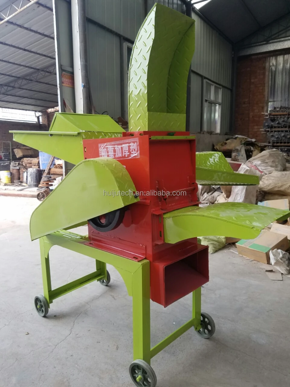3KW Straw Hammer Mill Crusher Grass Chopper HJ-G002 Agriculture Machinery Chaff Cutter for Feed Pellet Line