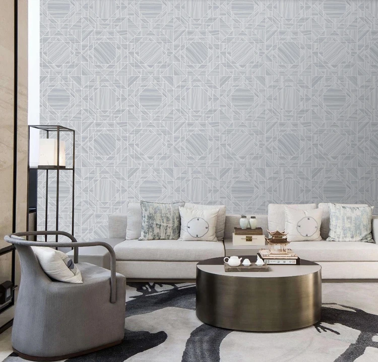 2022 Guangzhou 53cm Luxury Bedroom Decor Golden Foil Design PVC Wallpaper for Home Decorative