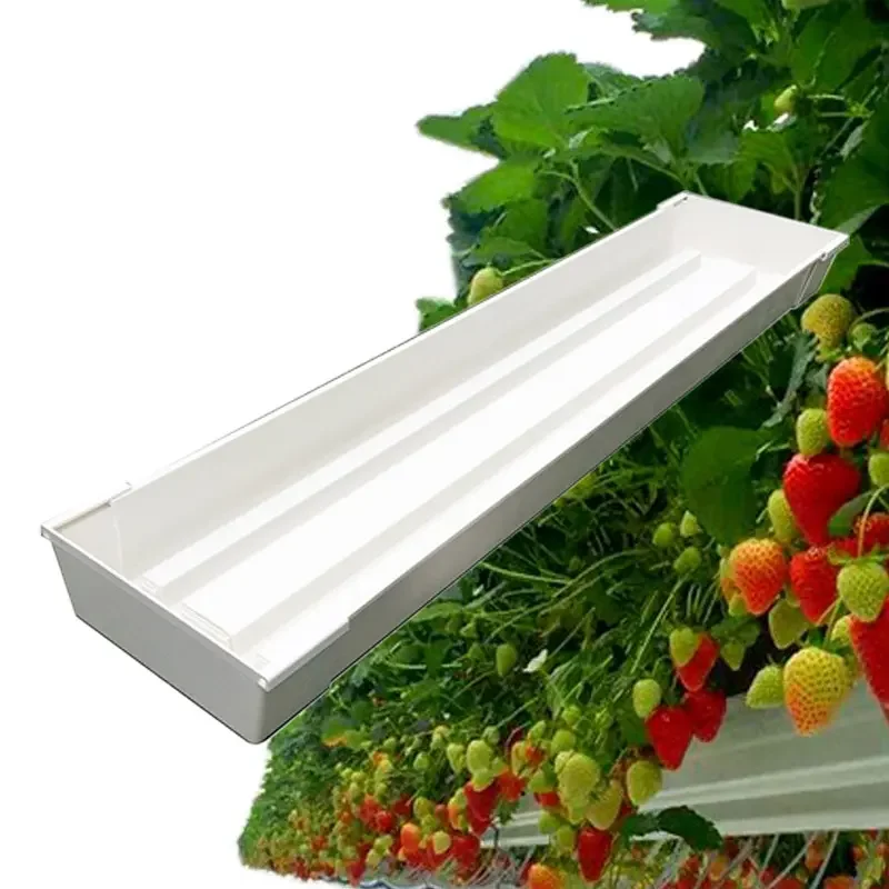 industrial greenhouse gutter vertical farming PVC Gutter Planting Gully System for Tomato Cucumber Strawberry Hydroponics