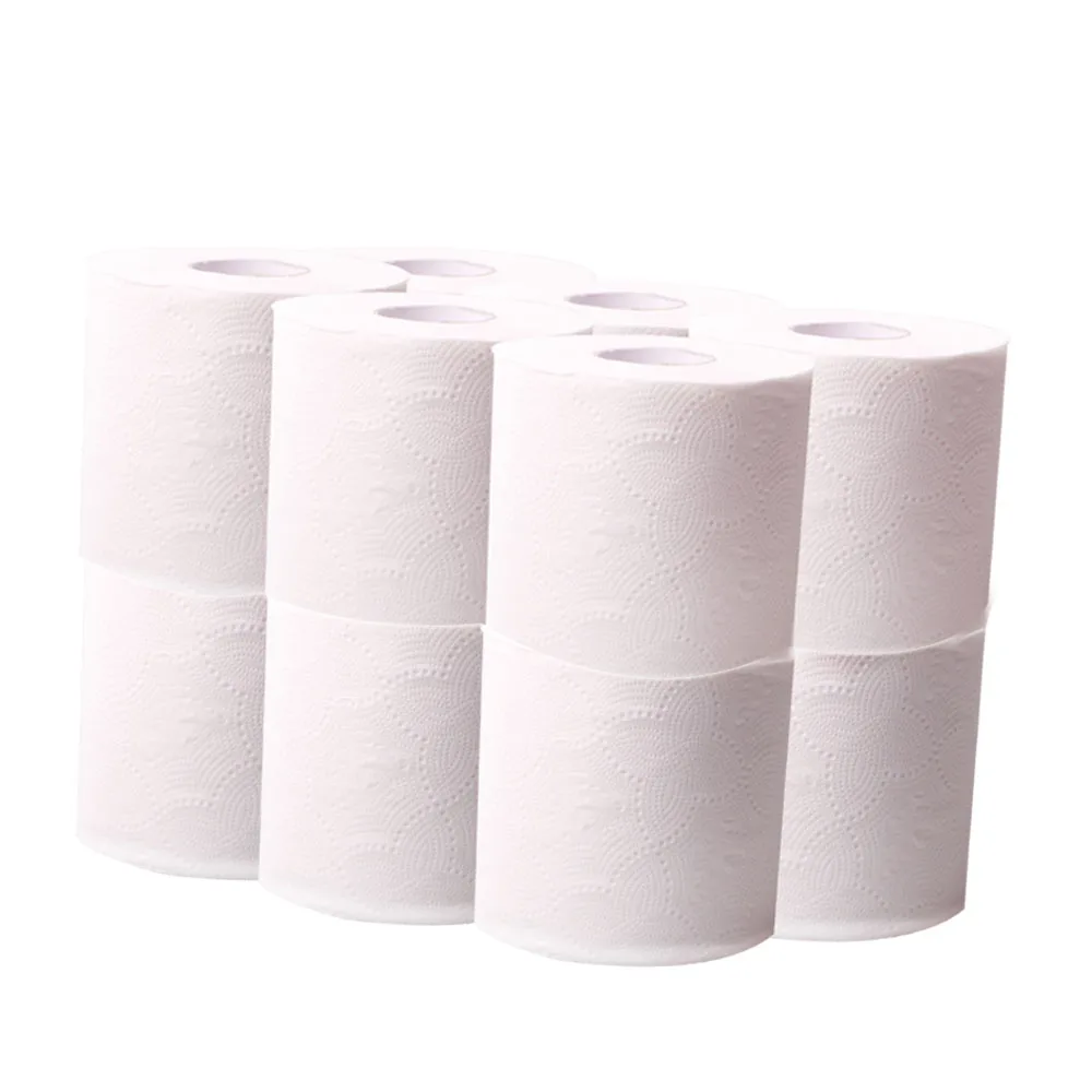 Wholesale Virgin Pulp Toilet Tissue Paper Roll White 12 rolls of Toilet Tissue Paper
