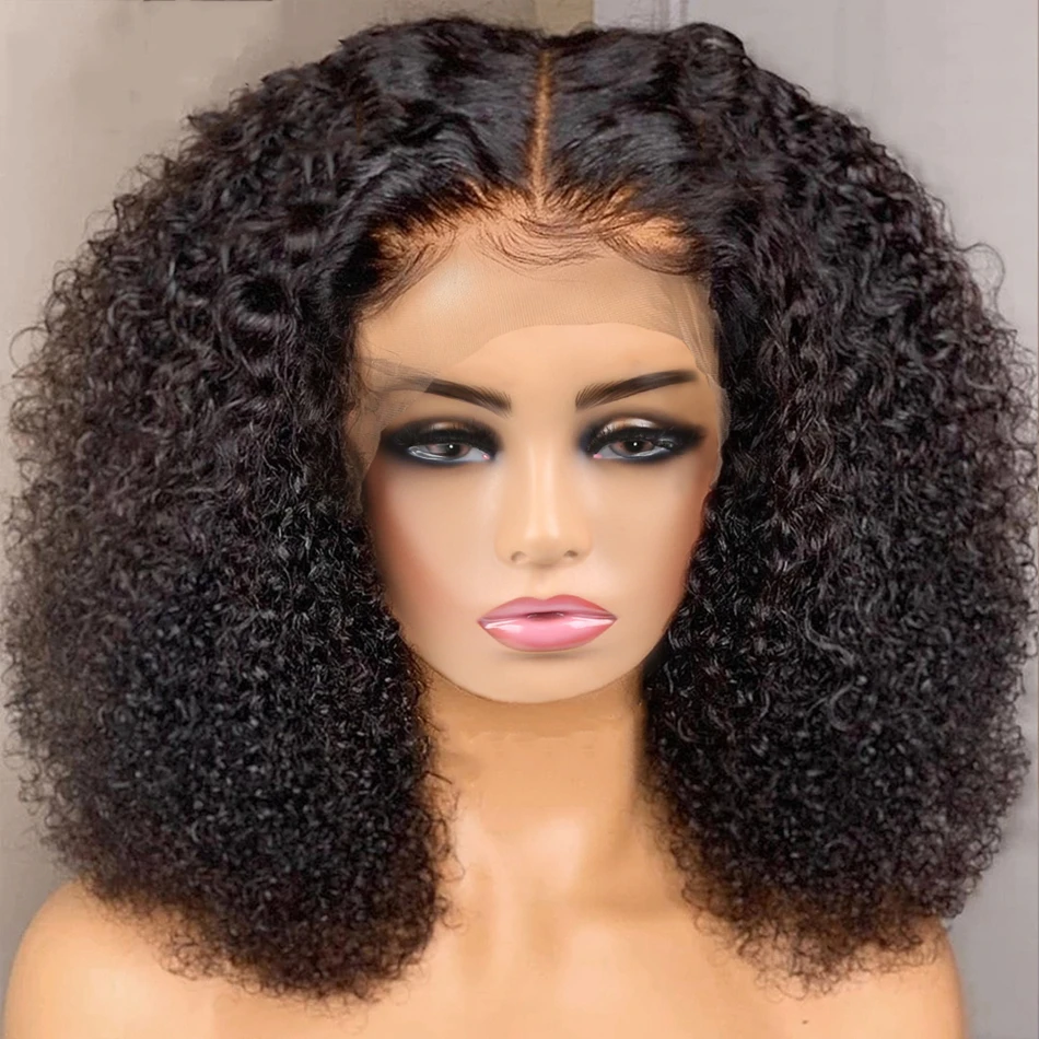 Wholesale Raw Brazilian Human Hair Lace Front Wigs For Black Women Curly Short Bob Wigs Human Hair Hd Lace Frontal Wigs Vendors