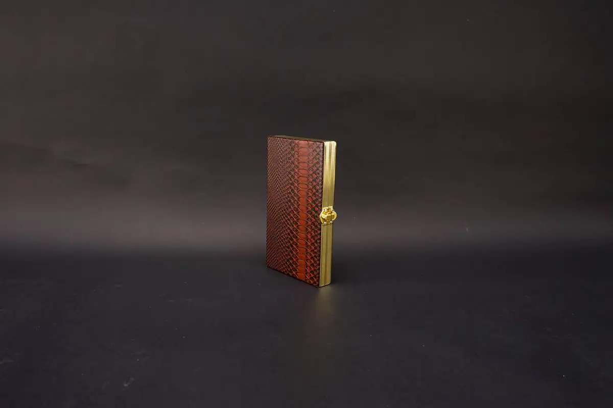 Alligator Print Croco Crocodile Pattern Genuine Real Leather barber tool case hairdresser hair tool box MC-16