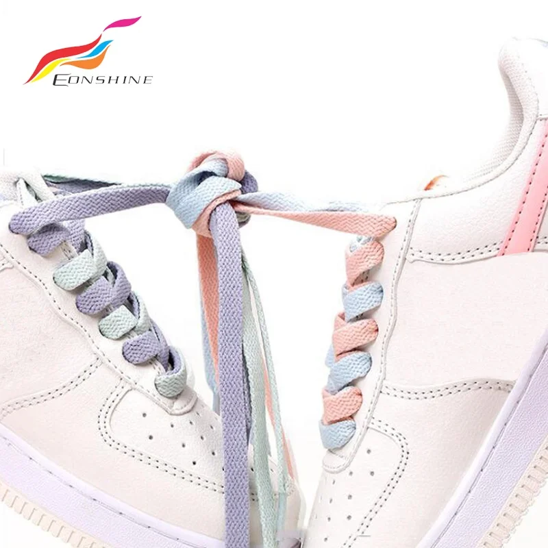 Плоские спортивные шнурки для кроссовок из 2020 полиэстера 120 см Airforce 1 Macaron карамельных цветов Af1