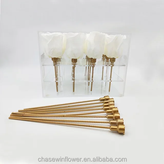 
special preserved flower material colorful plastic rose stem artificial flower stem use to make preserved roses 