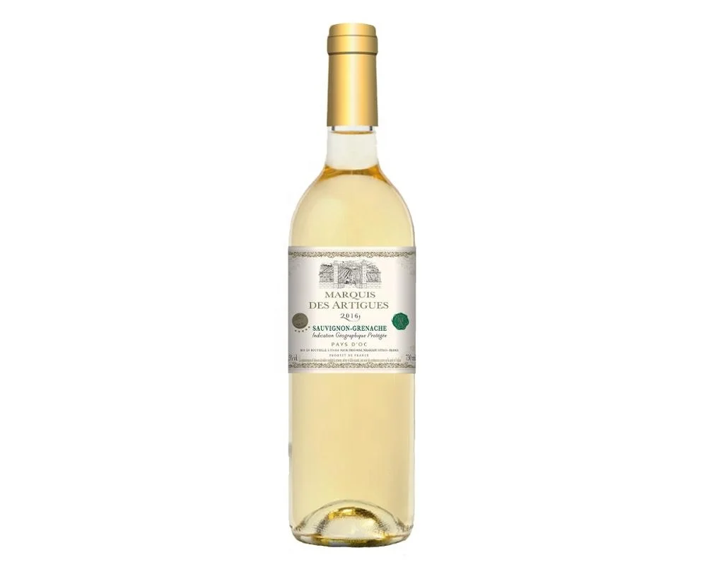 Белое французское высококачественное вино Marquis des Artigues Sauvignon grenachigppoints d OC