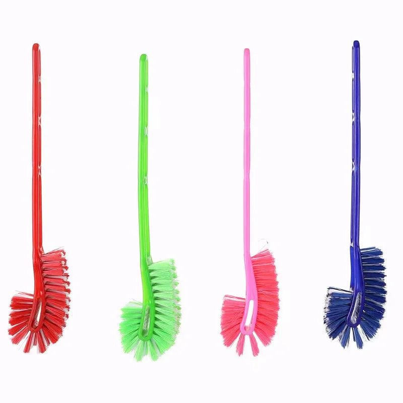 India market heavy duty plastic double hockey brush toilet cleaning brush Bathroom Sanitary Toilet Brush Household Cleaning Tool
