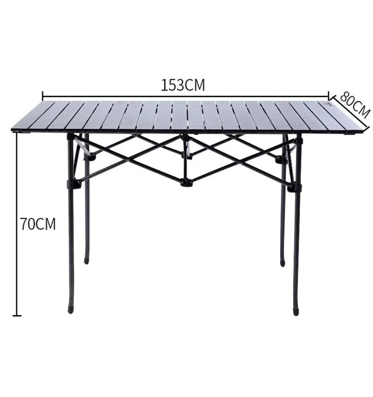 Acome Outdoor Aluminum Ultra Light Folding Picnic Table Portable Foldable Camping Table Outdoor Bar Table
