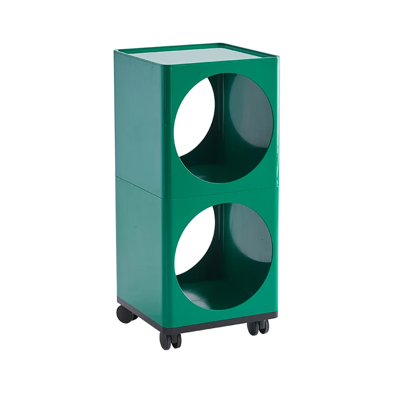 Living Room Furniture Plastic Nightstand ABS with wheels removable multi-layer rotatable storage Bedside Table kitchen cabinets