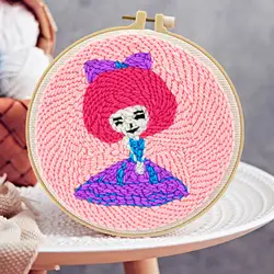 Punch Needle Embroidery Kit Punchneedle Cross Stitch Set for Beginner Handcrafted Christmas Decoration