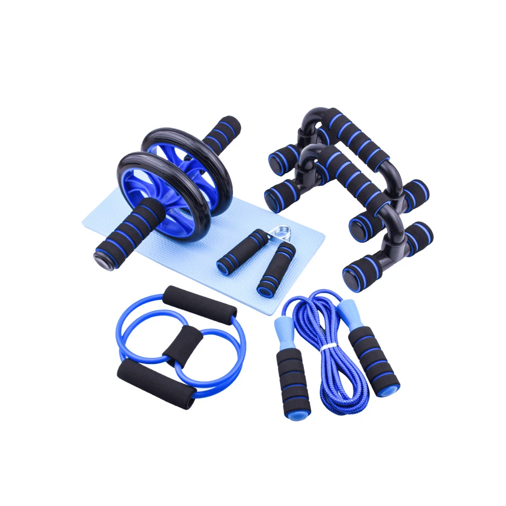 Strength Training AB Wheel Roller Elbow Support Home Exercise 6 in 1 AB Wheel Roller Kit