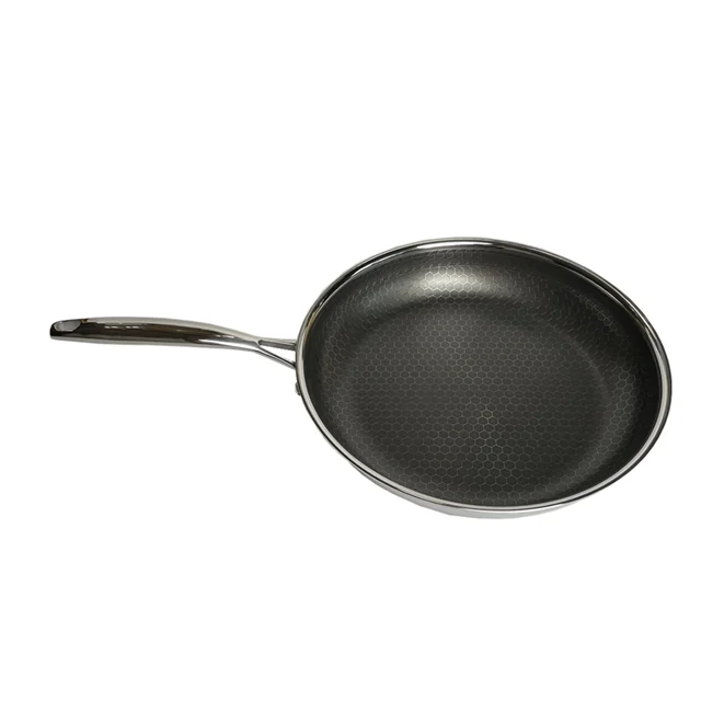 304 из нержавеющей стали Нелипкая сковородка для жарки 28 см сотовая травления сковорода для приготовления пищи