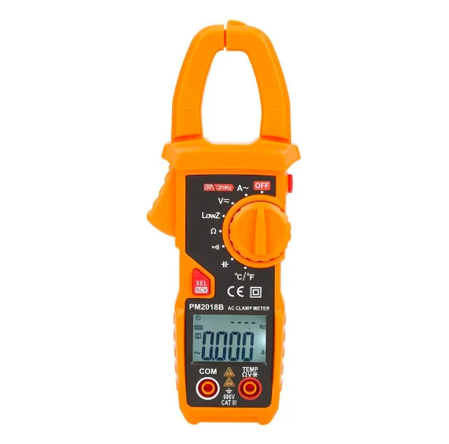 PM2018B Portable AC/DC Auto Range Digital Clamp Meter with 6000 Counts