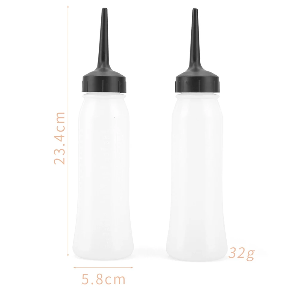 Barber Styling Coloring Tools Packaging Root Comb Applicator Brush Plastic Hair Dye Bottles For Hair Oil Bottle With Comb