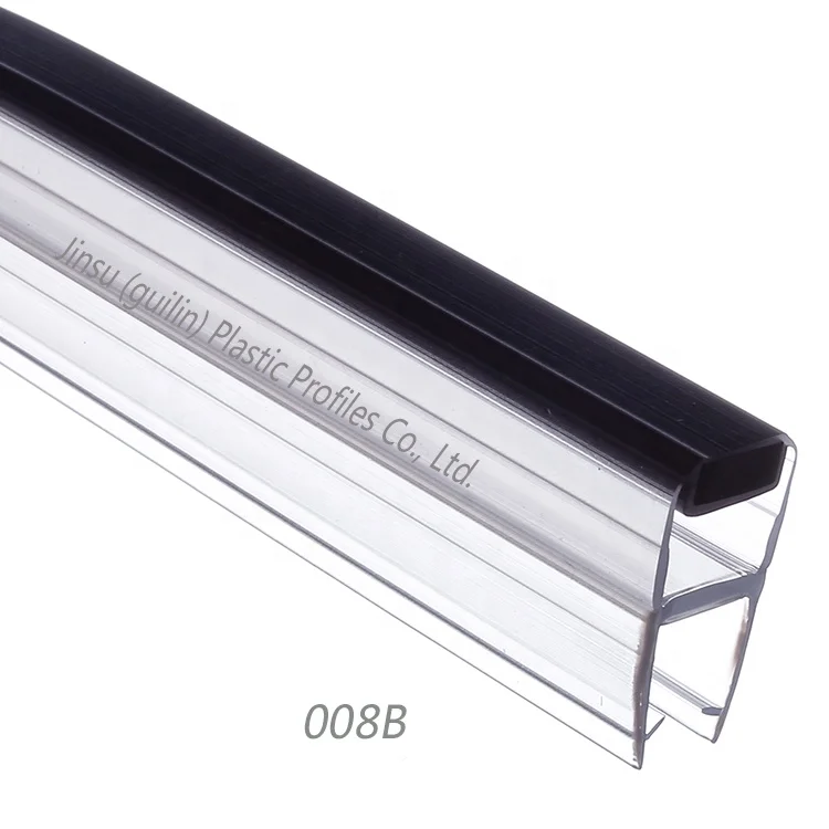 Bathroom Door Accessories Frameless Glass Shower Waterproof Magnet Seal 180 Degree Magnetic PVC