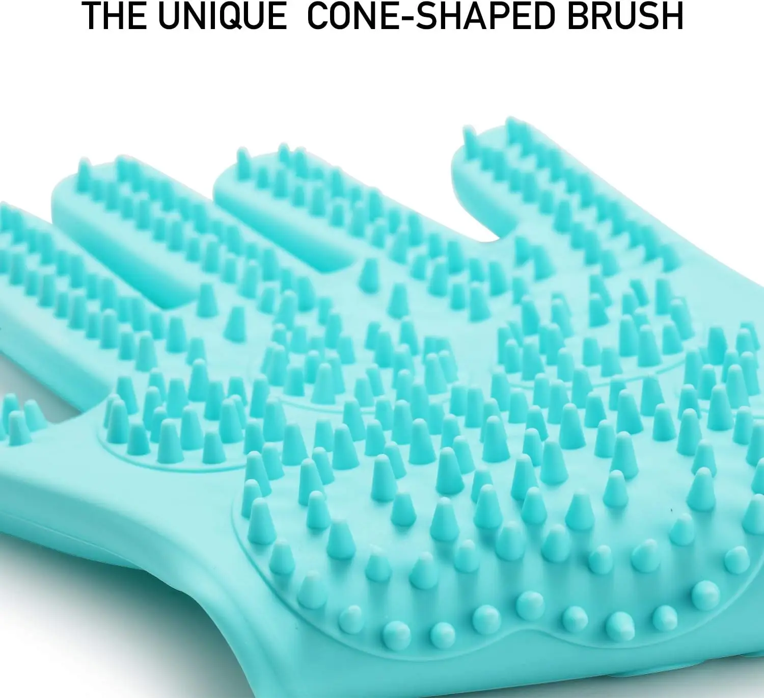 Upgrade Gentle Pet Grooming Magic Gloves Dog Cat Bathing Shampoo Brush Gloves Pet Glove for Bathing