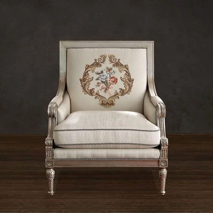 High Quality classical antiqued wooden frame couch sofa set furniture living room