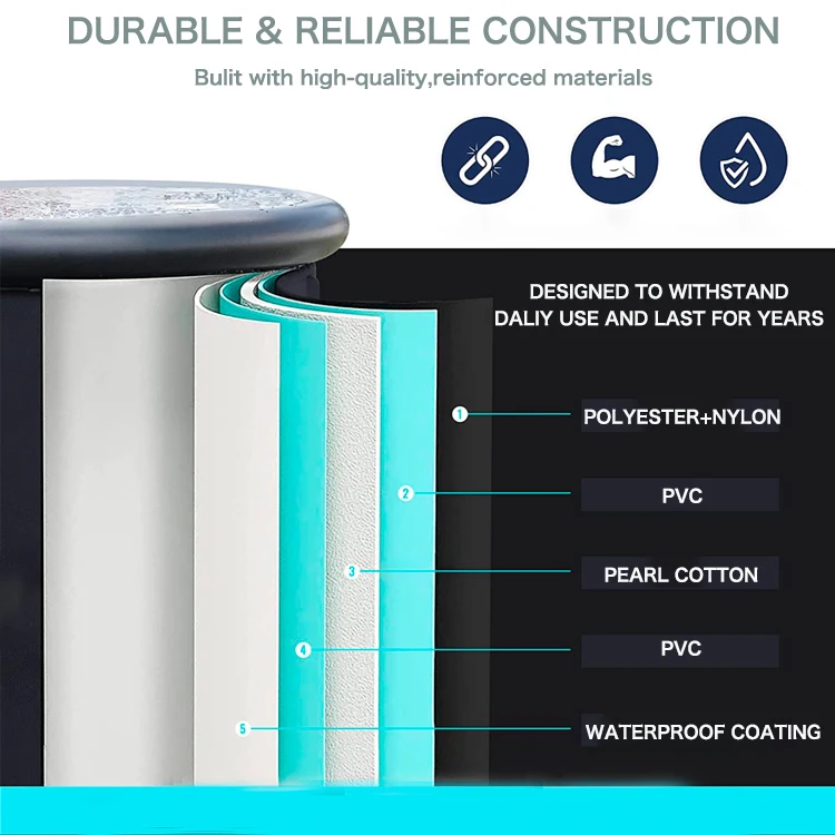 Inflatable Commercial Acrylic Combined Sauna Ice Baths Pool Cold Plunge Tub Large Chiller Water Cooling