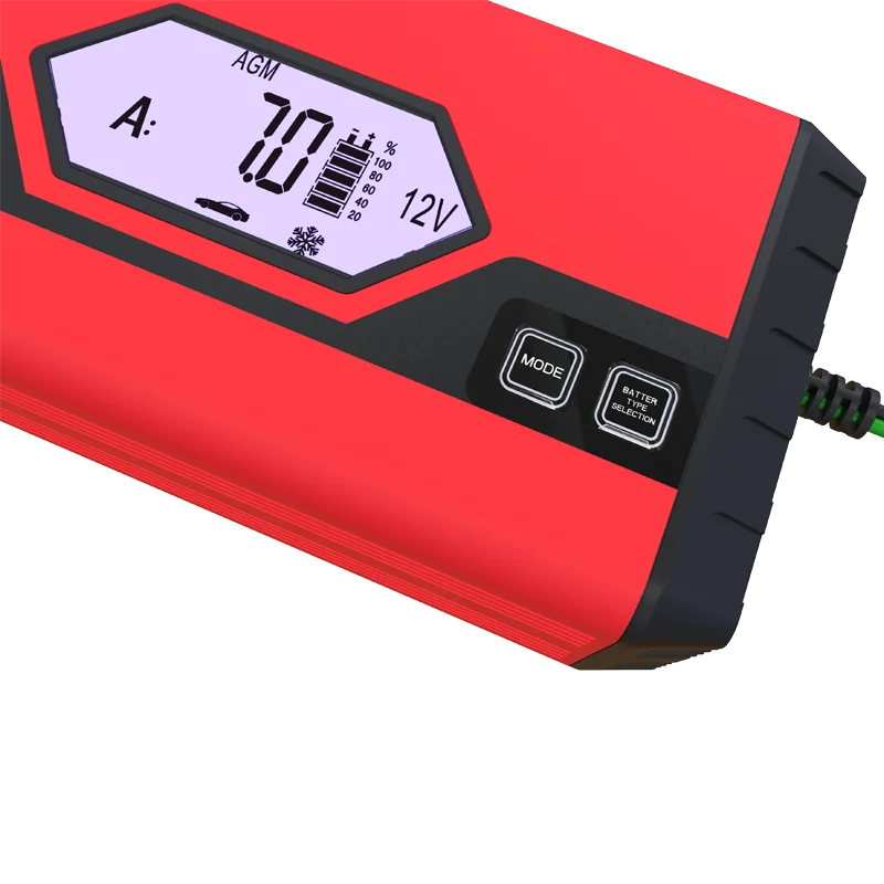 AC DC Hot sale 12V 7A 7-segment + Multi-battery Mode Lead-acid Battery Charger Car and Motorcycle Repair Charger
