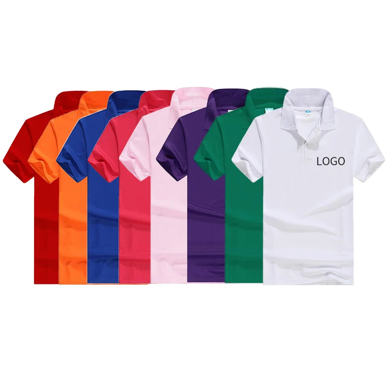 Wholesale cheap customized logo workwear polo shirts 15 colors Prints