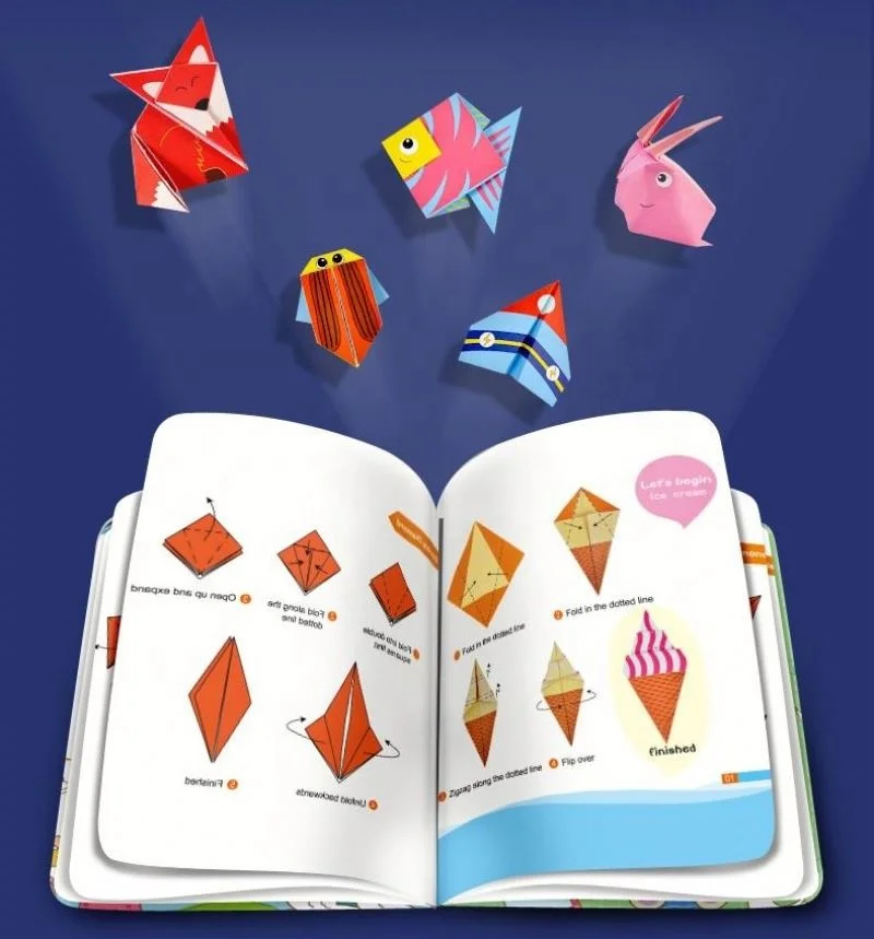 SS Fun Baby Puzzle Origami Folded Paper Cut DIY Children Handmade Paper Crafts Set Origami Toys