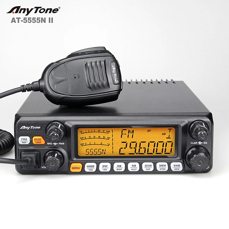 AnyTone AT 5555N II AM/FM/USB/LSB Mode CB 10Meter Radio Programmable High Power Walkie Talkie