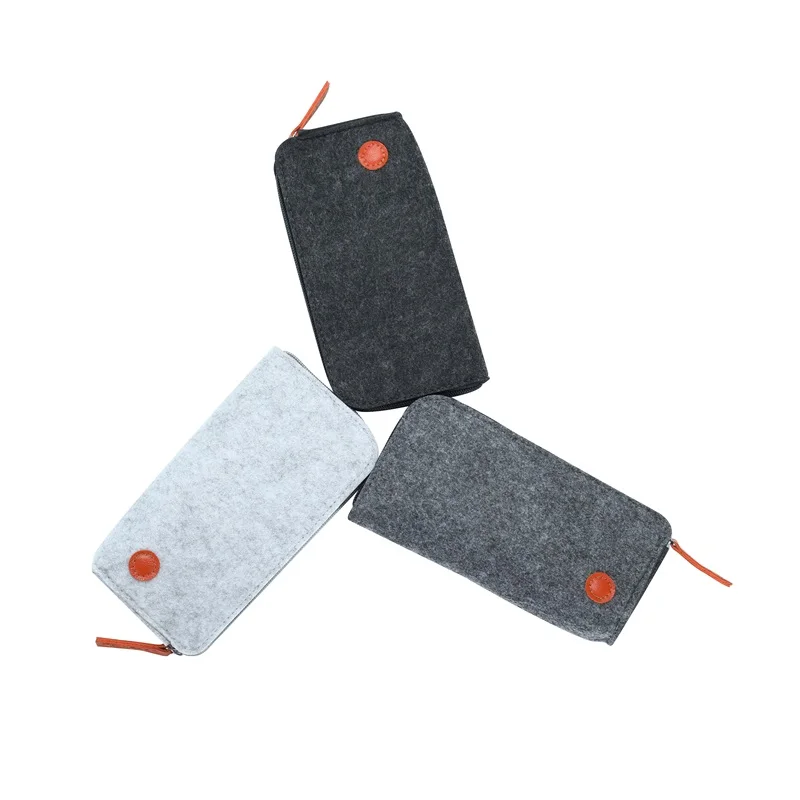 Factory High Quality Pencil Pouch Bag Felt Case Felt Pen  with Zipper