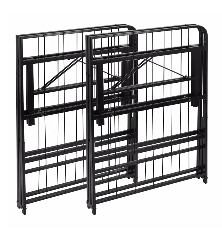 
Queen Folding Metal Bed Frame Storage Platform Mattress Base 