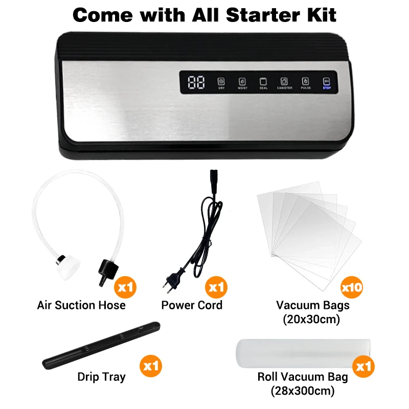 FULLY STARTER KITS 5 buttons fast sealing competitive food vacuum sealer machine