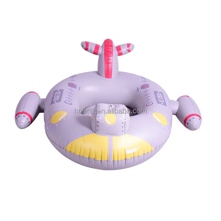 Factory Custom shape inflatable pool float with water gun toy inflatable pontoons tube swimming float rider for children