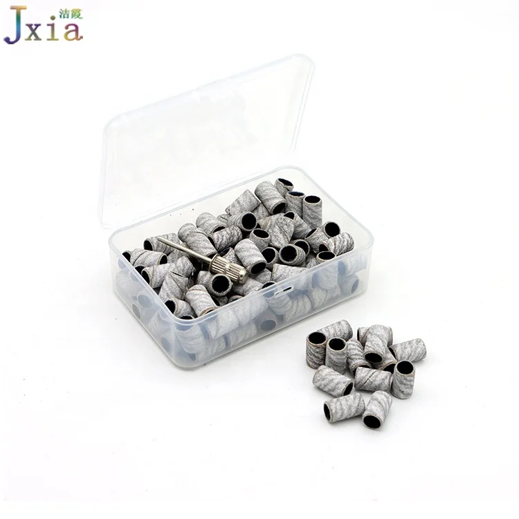 Jiexia Plastic Box Packing Fine Medium Coarse Zebra Nail Sanding Bands for Nails Machine