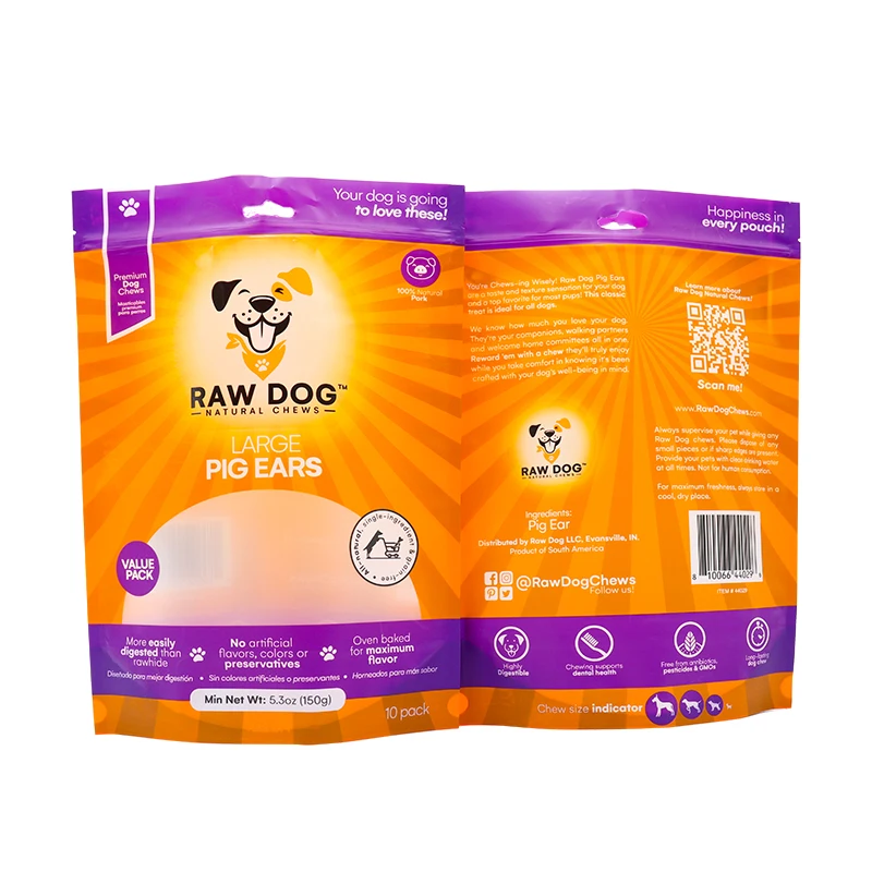 Custom Printed Stand up Pouch Plastic Resealable Zipper Packaging Aluminum Foil Bag for Pet Cat Food