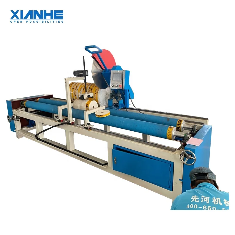 Xianhe customized Semi-automatic Roll Fabric Cutting Slitting Machine