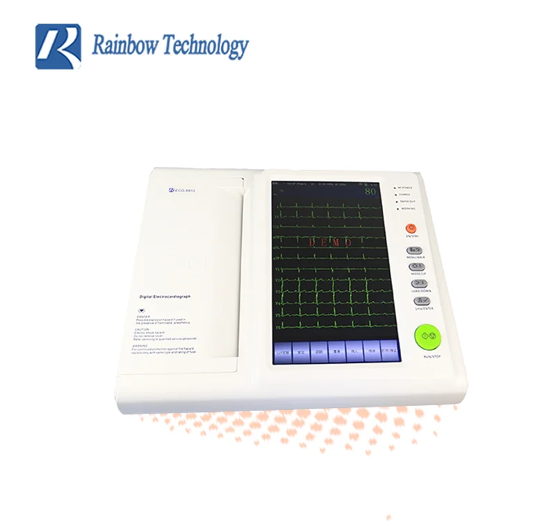 Digital Hospital Electrocardiograph Touch screen 12 lead Clinical Analytical Instruments ecg ekg machine